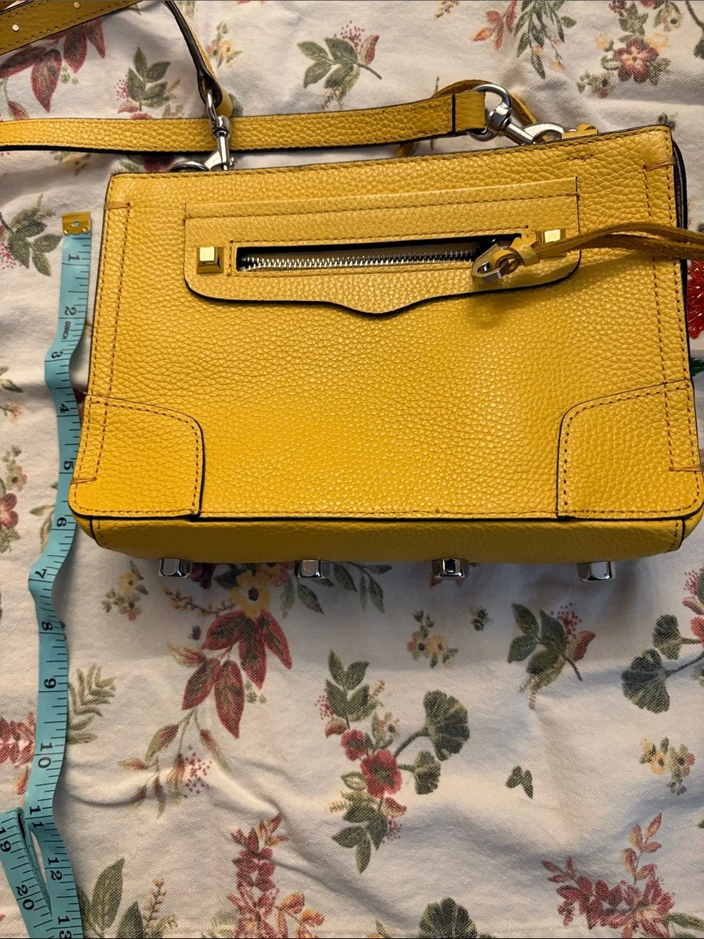Rebecca Minkoff Yellow Pebbled Leather Satchel